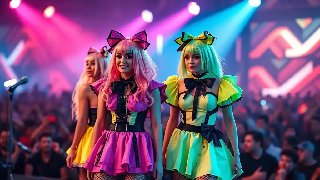 Tendances costumes de concert 2026 : idées tenues hyperpop, goth et coquette